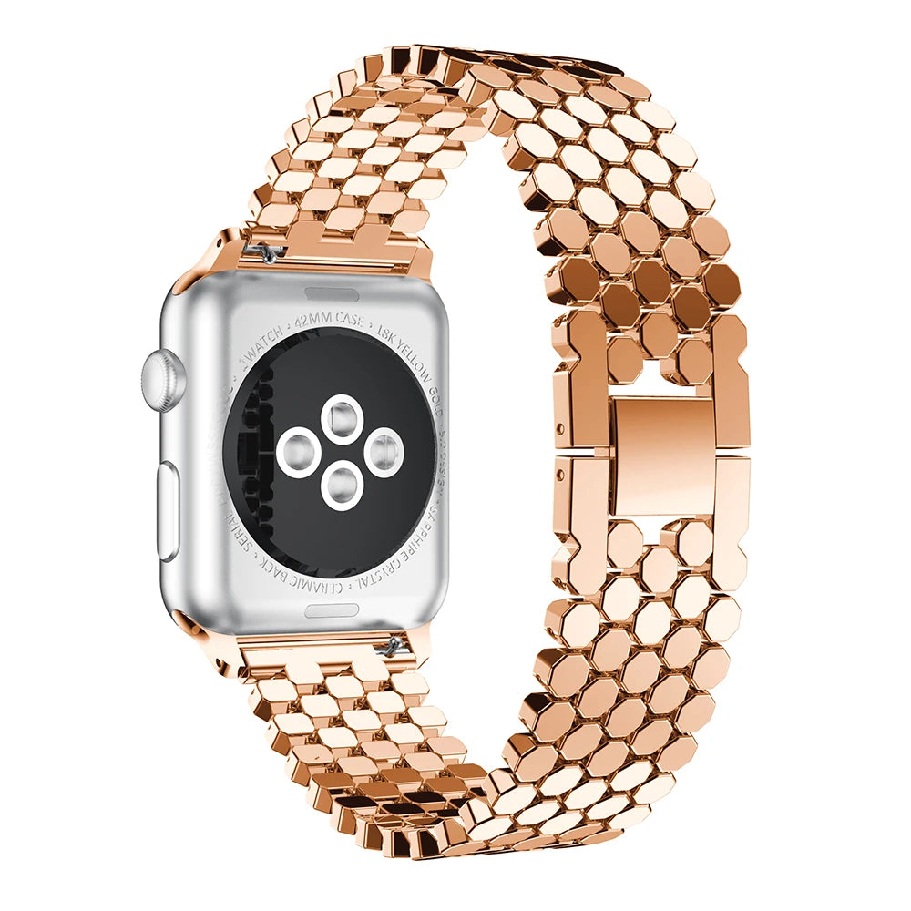 Stainless Honeycomb Apple Watch Strap
