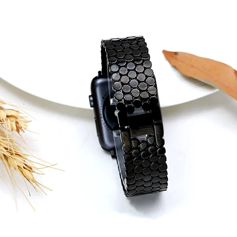 Stainless Honeycomb Apple Watch Strap