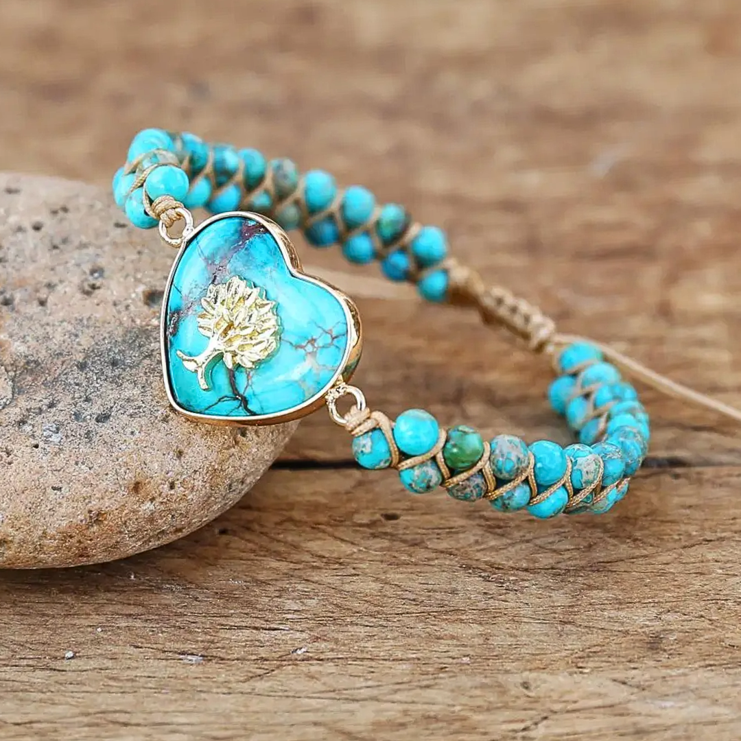 Tree of Life Impression Jasper Bracelet