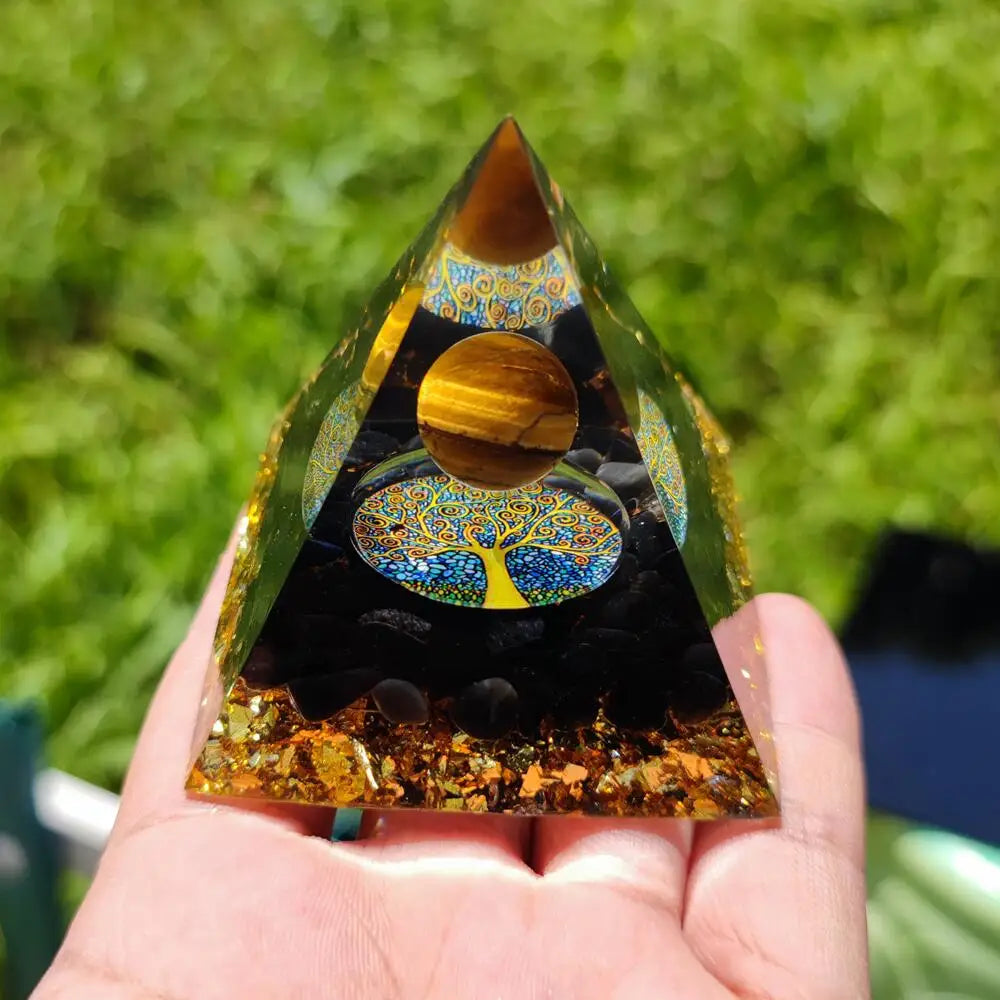 Tree of Life Tiger’s Eye Pyramid