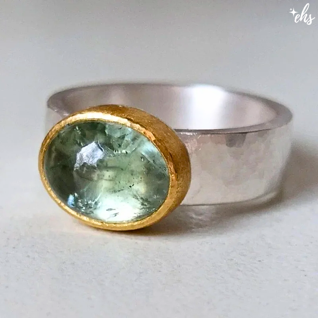 Two-Tone Emerald Quartz Ring
