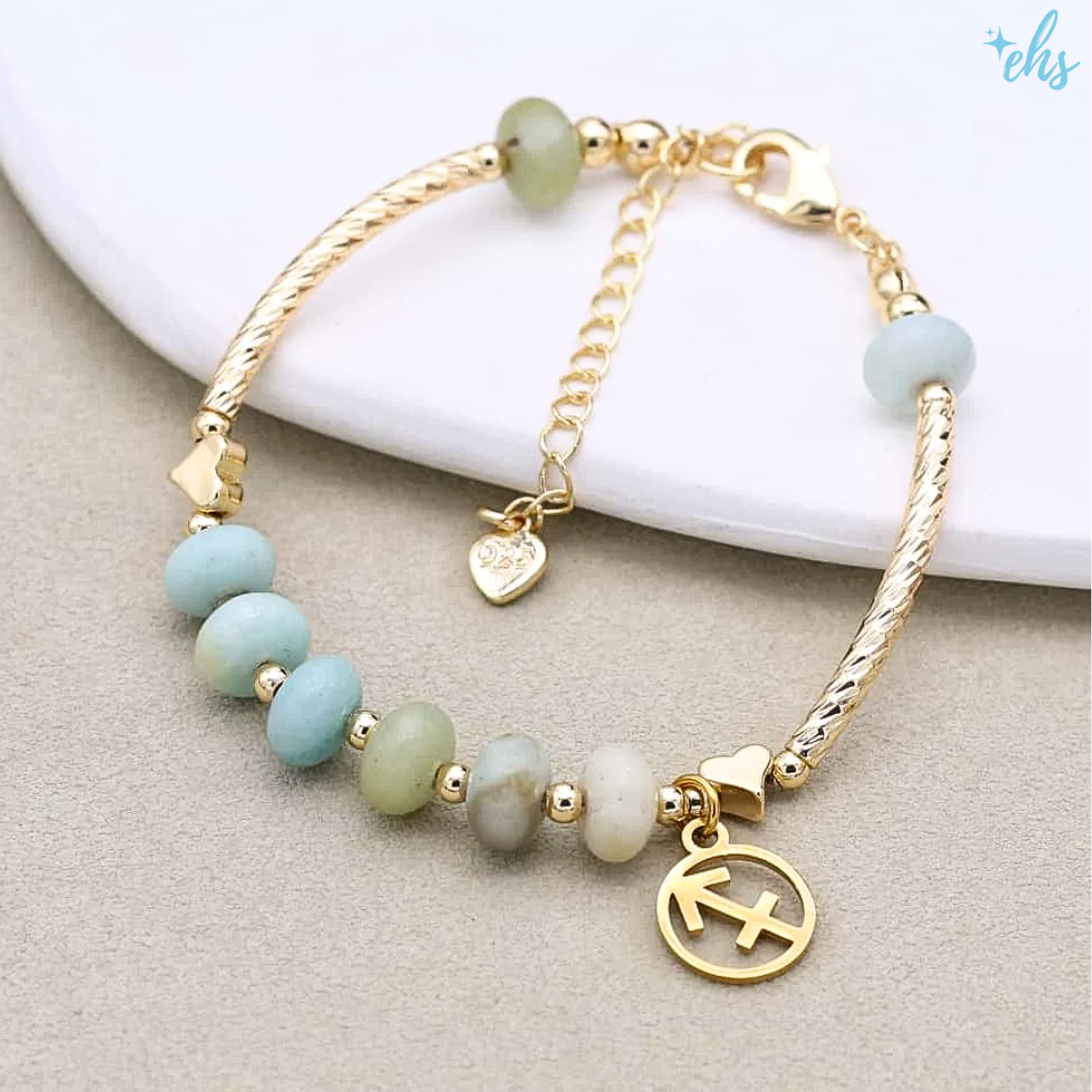 Zodiac Amazonite Charm Bracelet