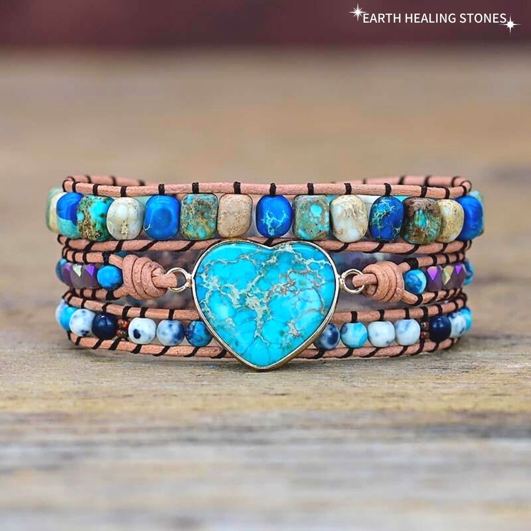 Earth Healing Turquoise Heart Bracelet