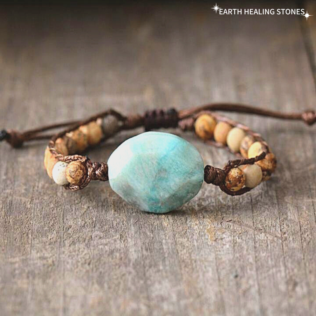 Boho-Chic Amazonite &amp; Jasper Bracelet