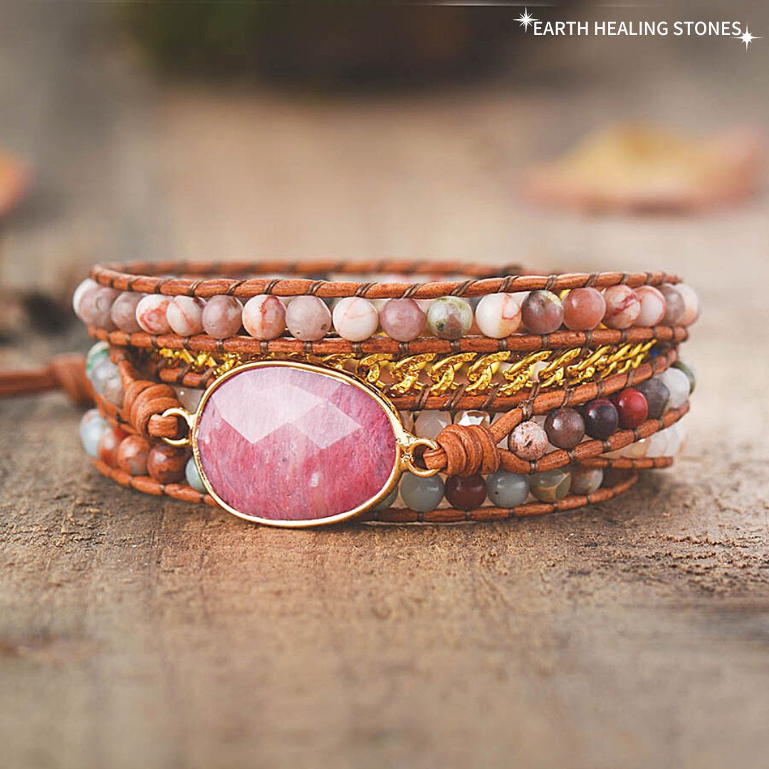 beYOUtiful Rhodonite Wrap Bracelet