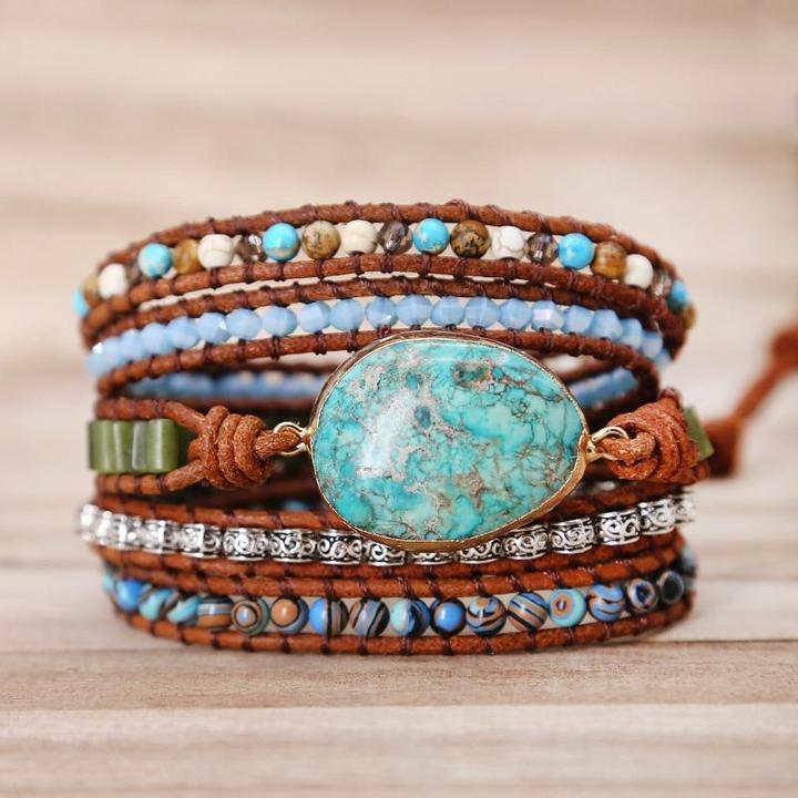 Ocean buying Jasper Bead Chunky Bracelet