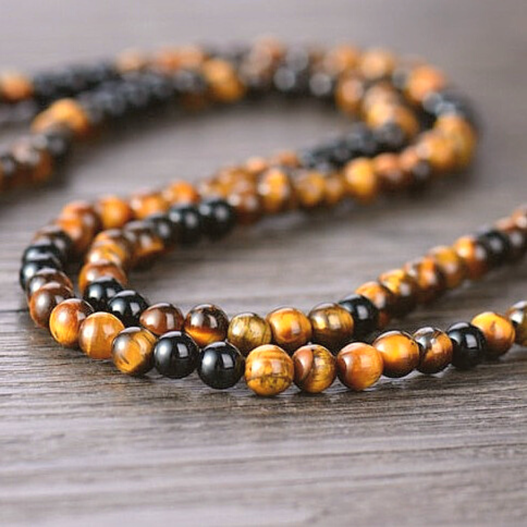 Good Fortune Tiger&#39;s Eye Mala