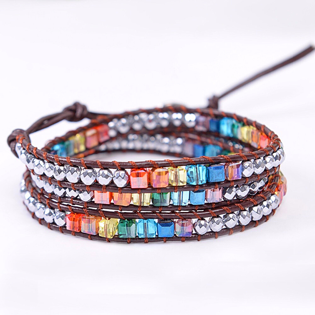 Multicolor Gemstone Seven Chakra Bracelet, For Spiritual, Size: 7inch at Rs  180/piece in Anand