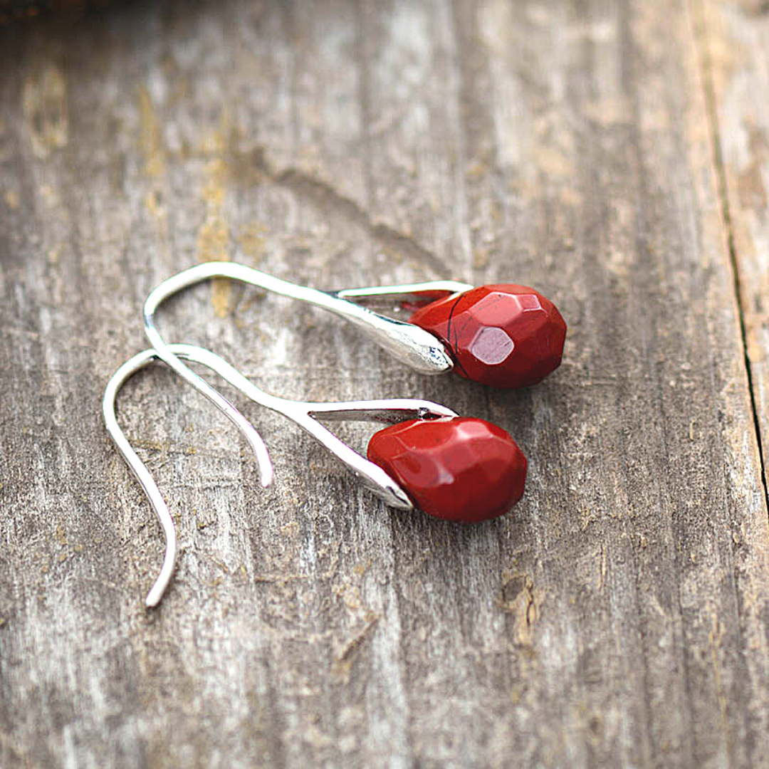 Life Force Red Jasper Earrings