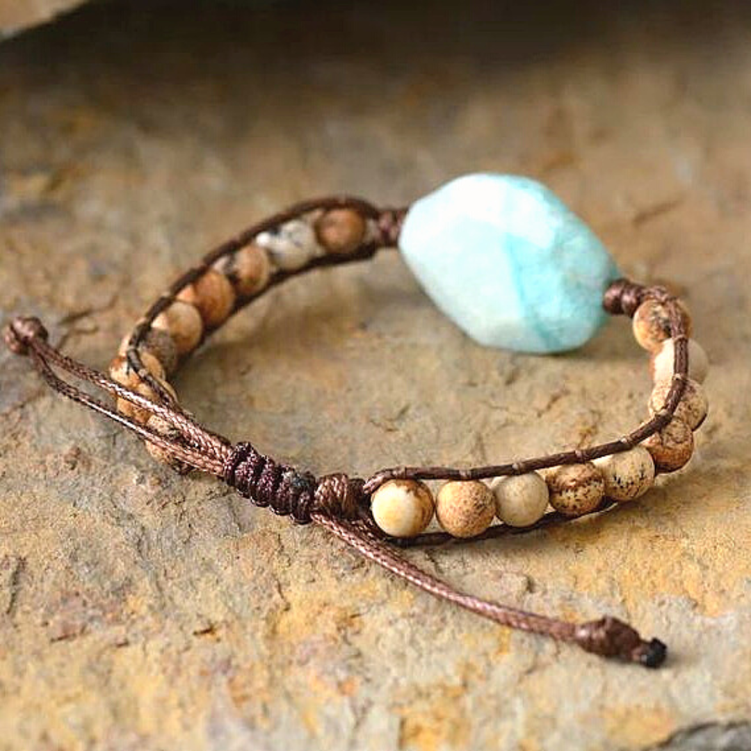Boho-Chic Amazonite &amp; Jasper Bracelet