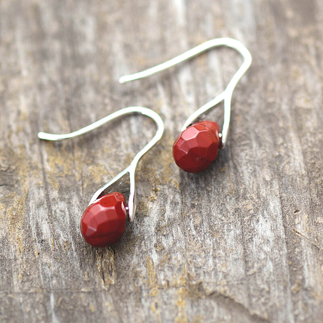 Life Force Red Jasper Earrings