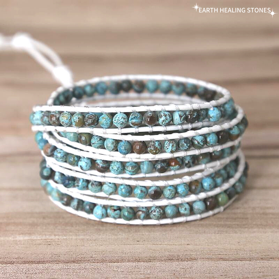 Tranquil Ocean Jasper Wrap Bracelet