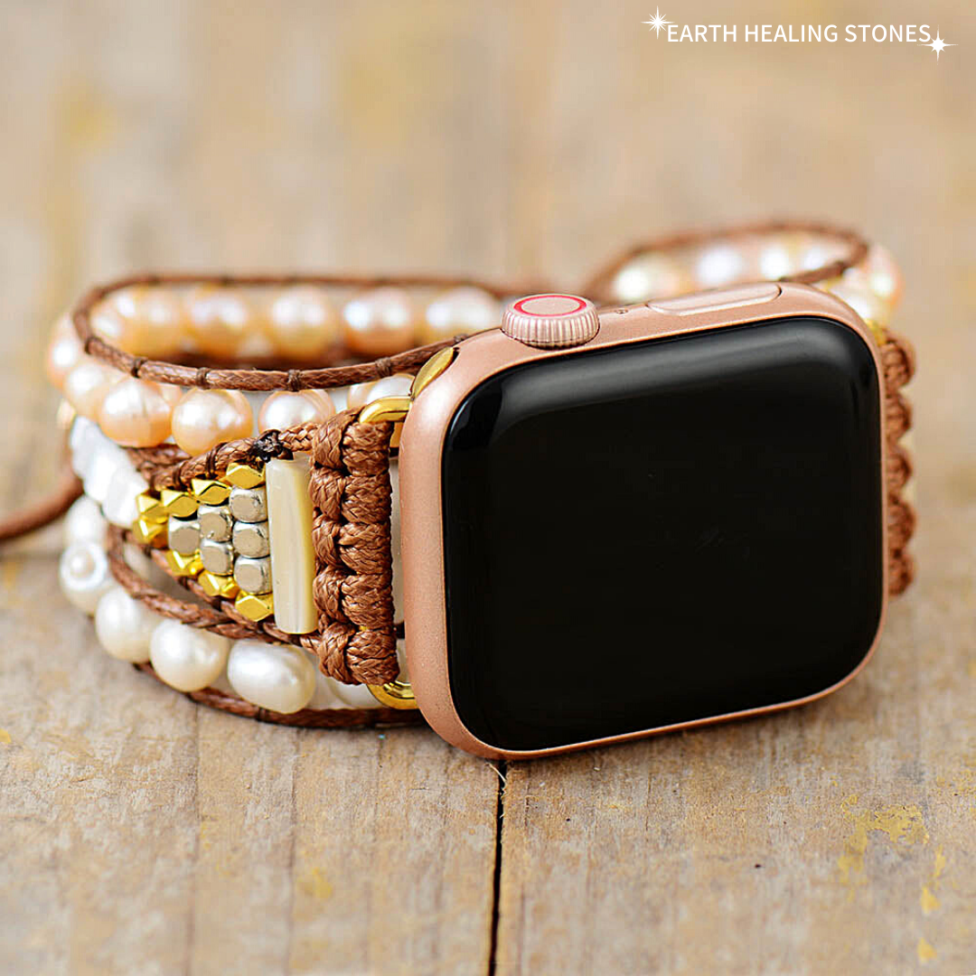 Elegant Fresh Water Pearl Apple Watch Strap