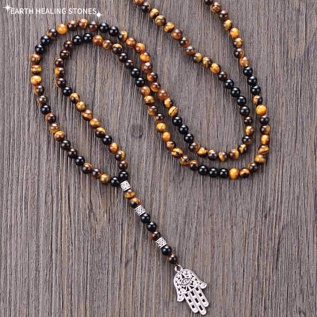 Good Fortune Tiger's Eye Mala