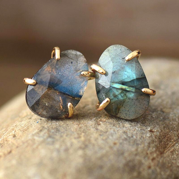 Labradorite Stud Earrings, Faceted Labradorite Earrings, Labradorite Jewelry, 7mm Round Labradorite Stud outlets Earrings, Labradorite Studs