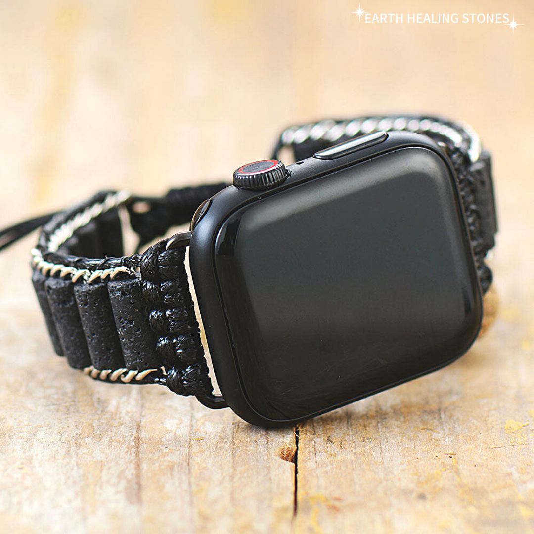 Midnight Lava Stone Apple Watch Strap