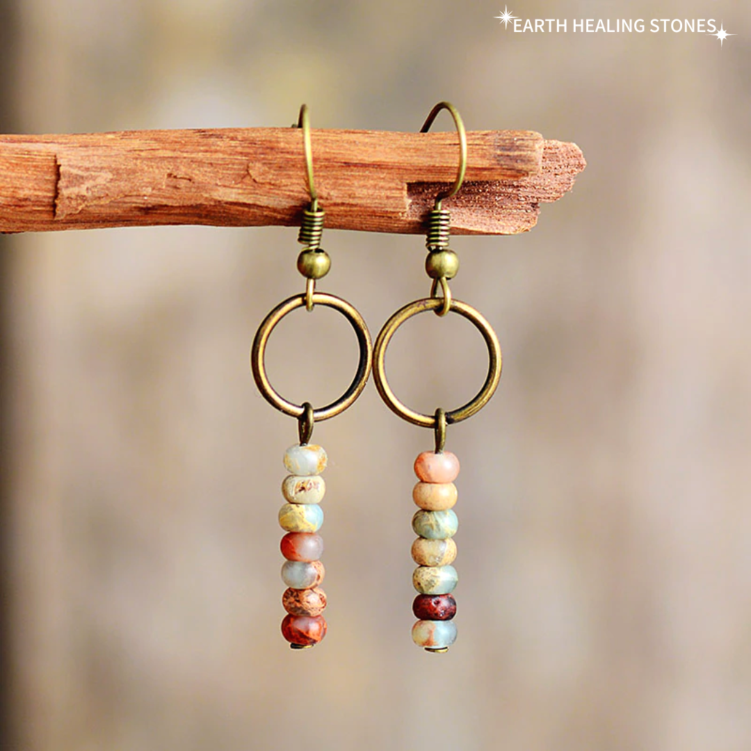 Bohemian Jasper Dangle Earrings