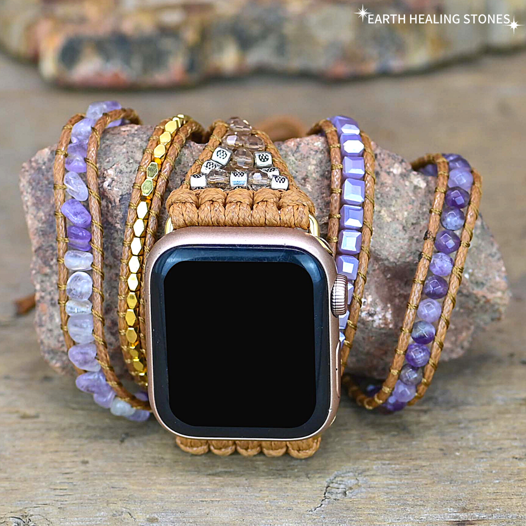 Crown Chakra Amethyst Apple Watch Strap