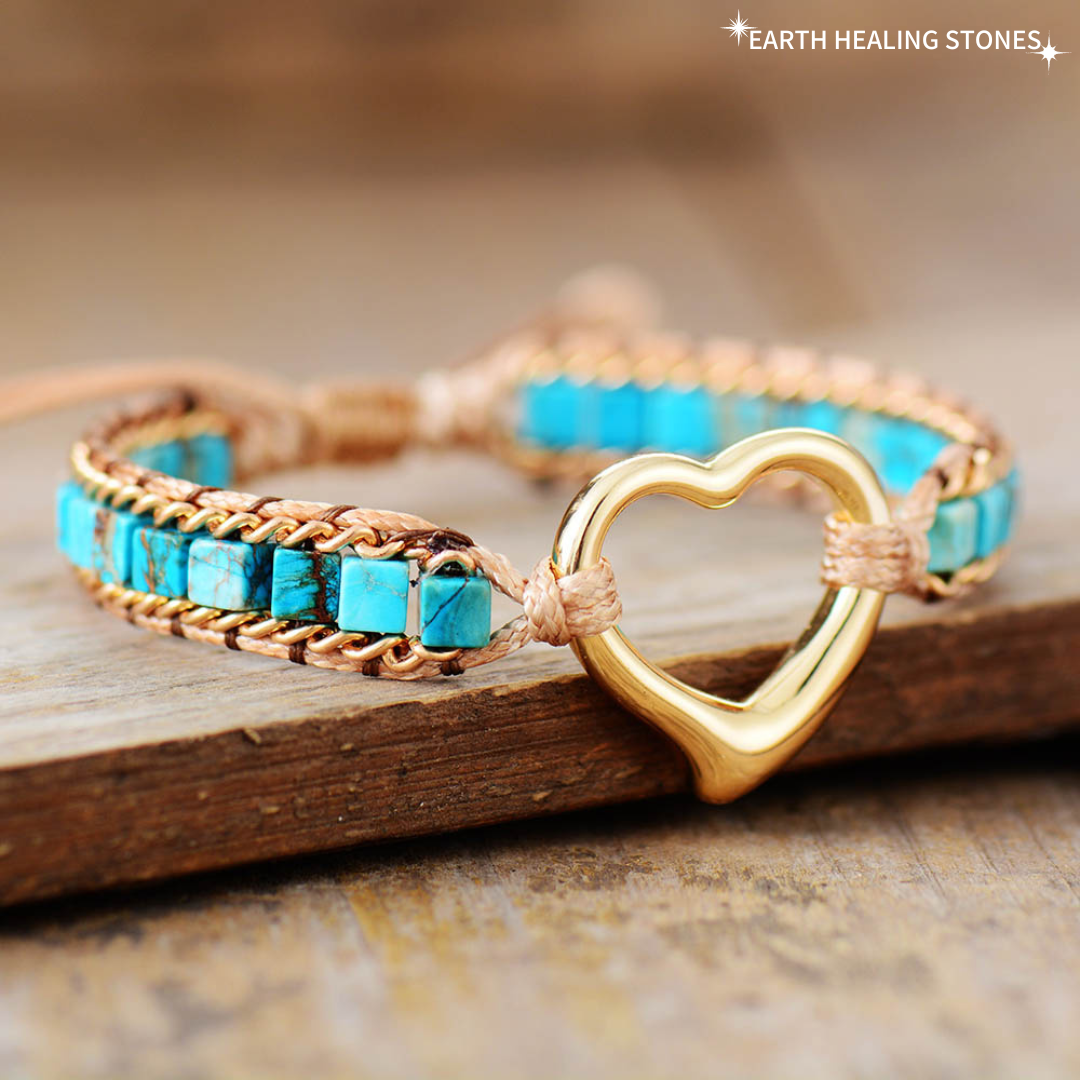 Heart of Gold Turquoise Bracelet