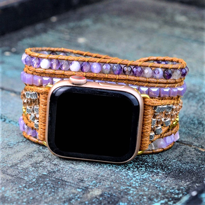 Crown Chakra Amethyst Apple Watch Strap