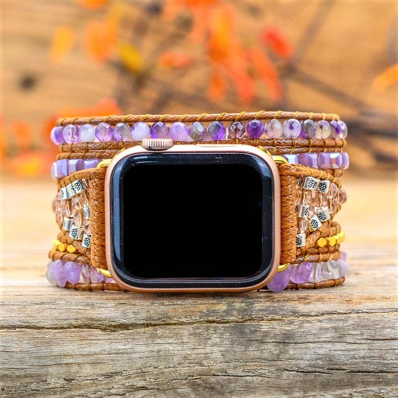 Crown Chakra Amethyst Apple Watch Strap