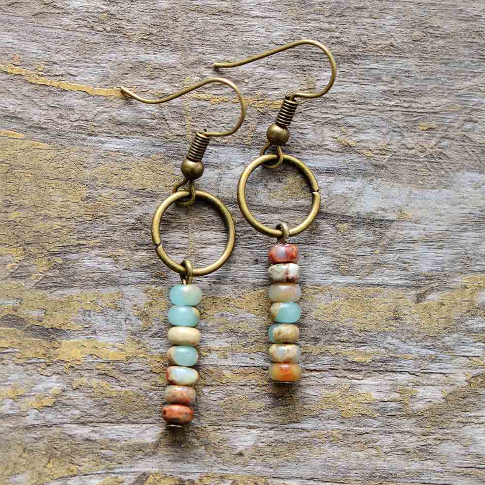 Bohemian Jasper Dangle Earrings