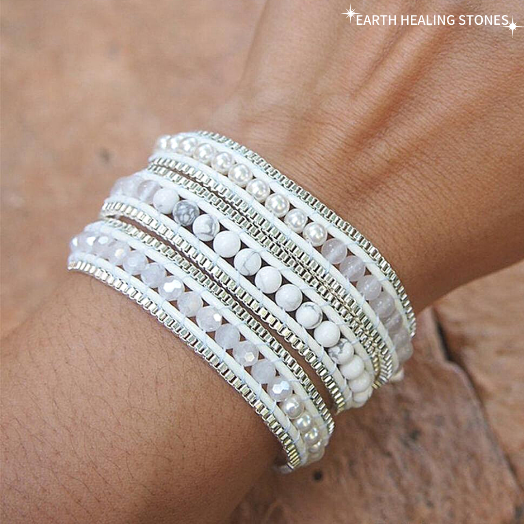 Gardenia Howlite & Pearl Bracelet