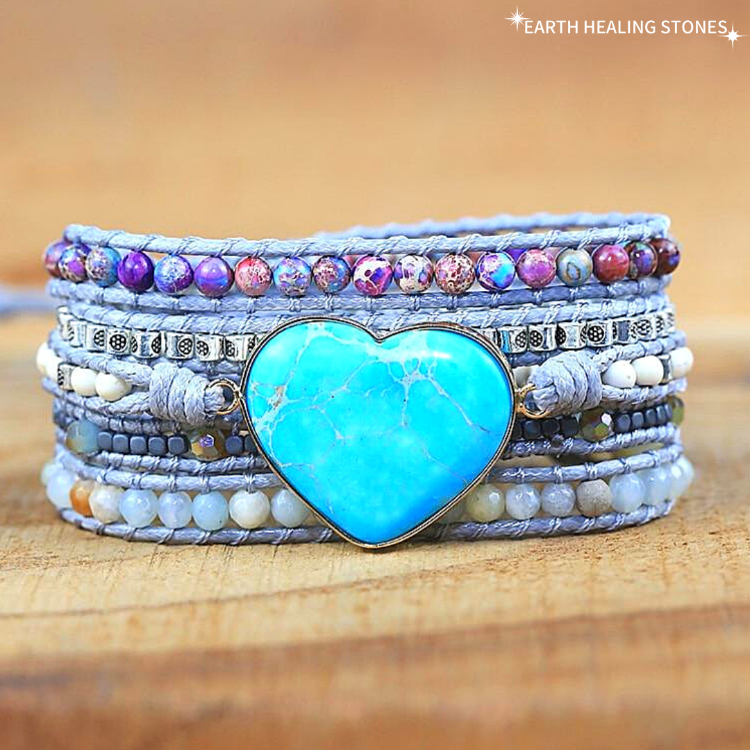 Healing turquoise protection wrap bracelet online
