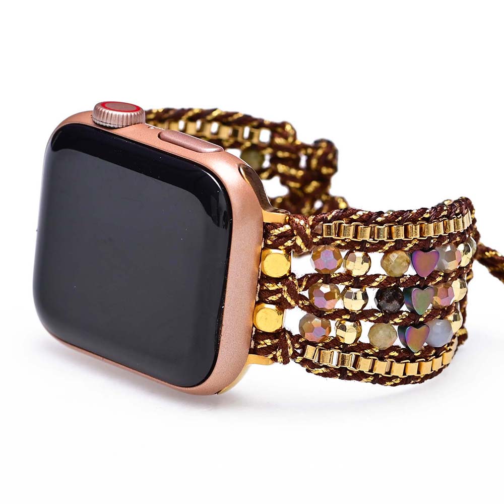 Adjustable Green Garnets Apple Watch Strap