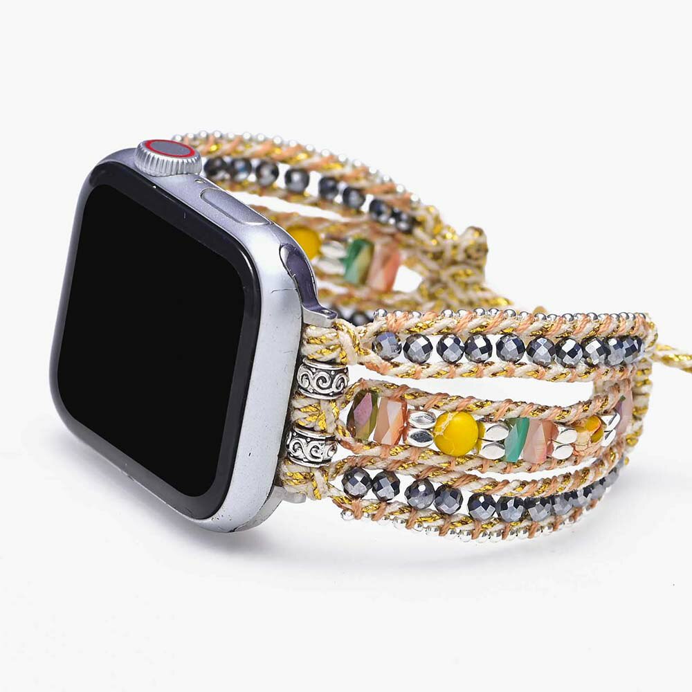 Adjustable Hematite Apple Watch Strap