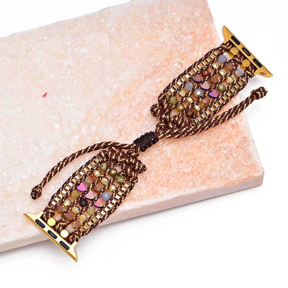 Adjustable Green Garnets Apple Watch Strap