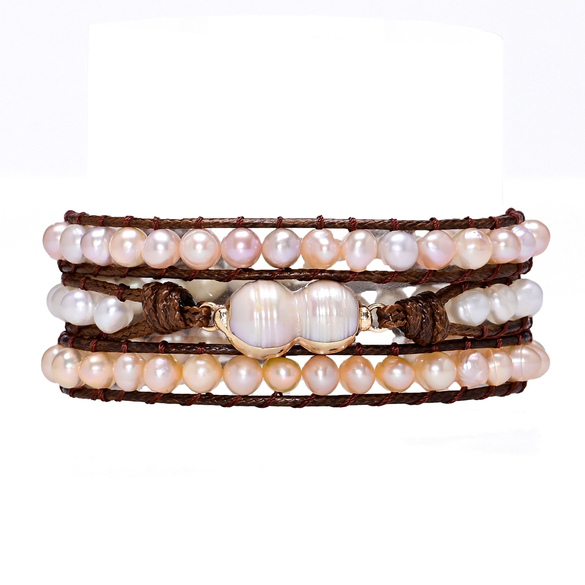 Elegant Pearl Wrap Bracelet