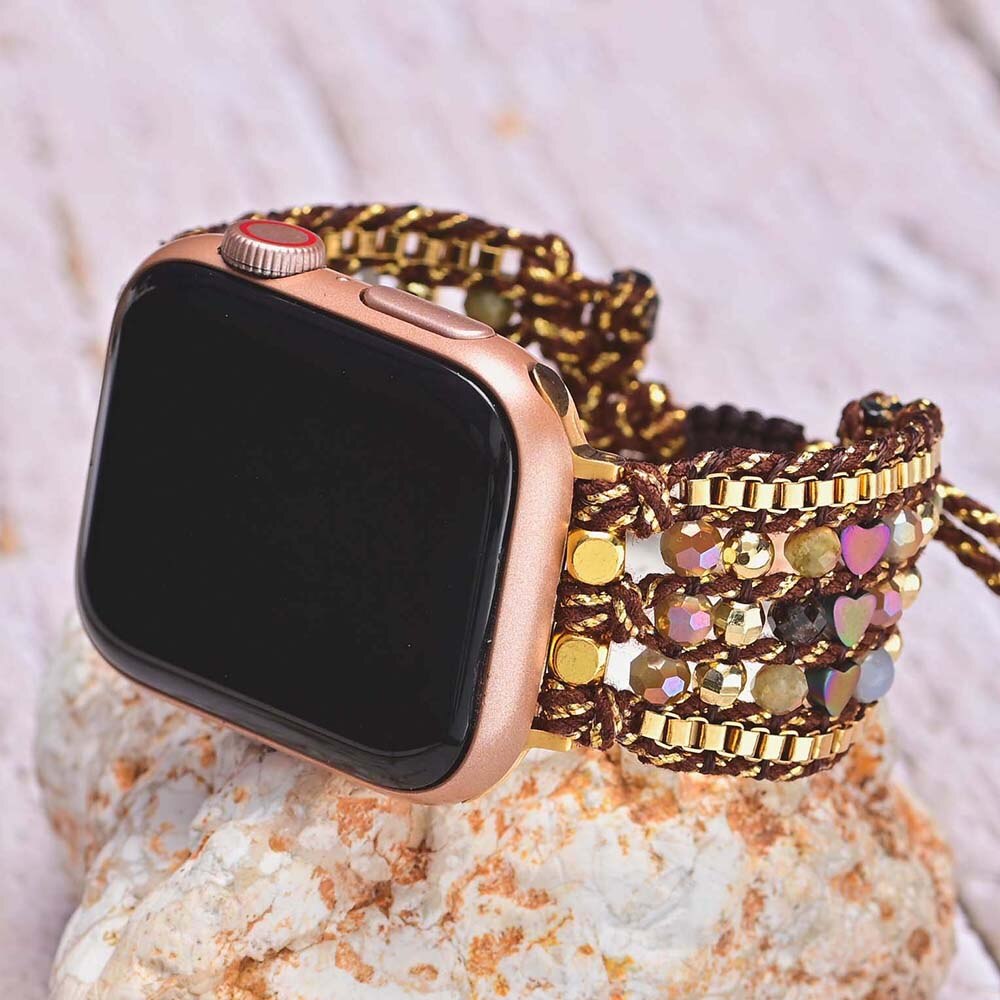 Adjustable Green Garnets Apple Watch Strap