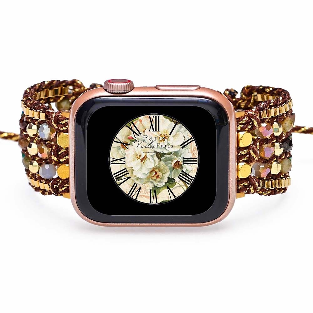 Adjustable Green Garnets Apple Watch Strap