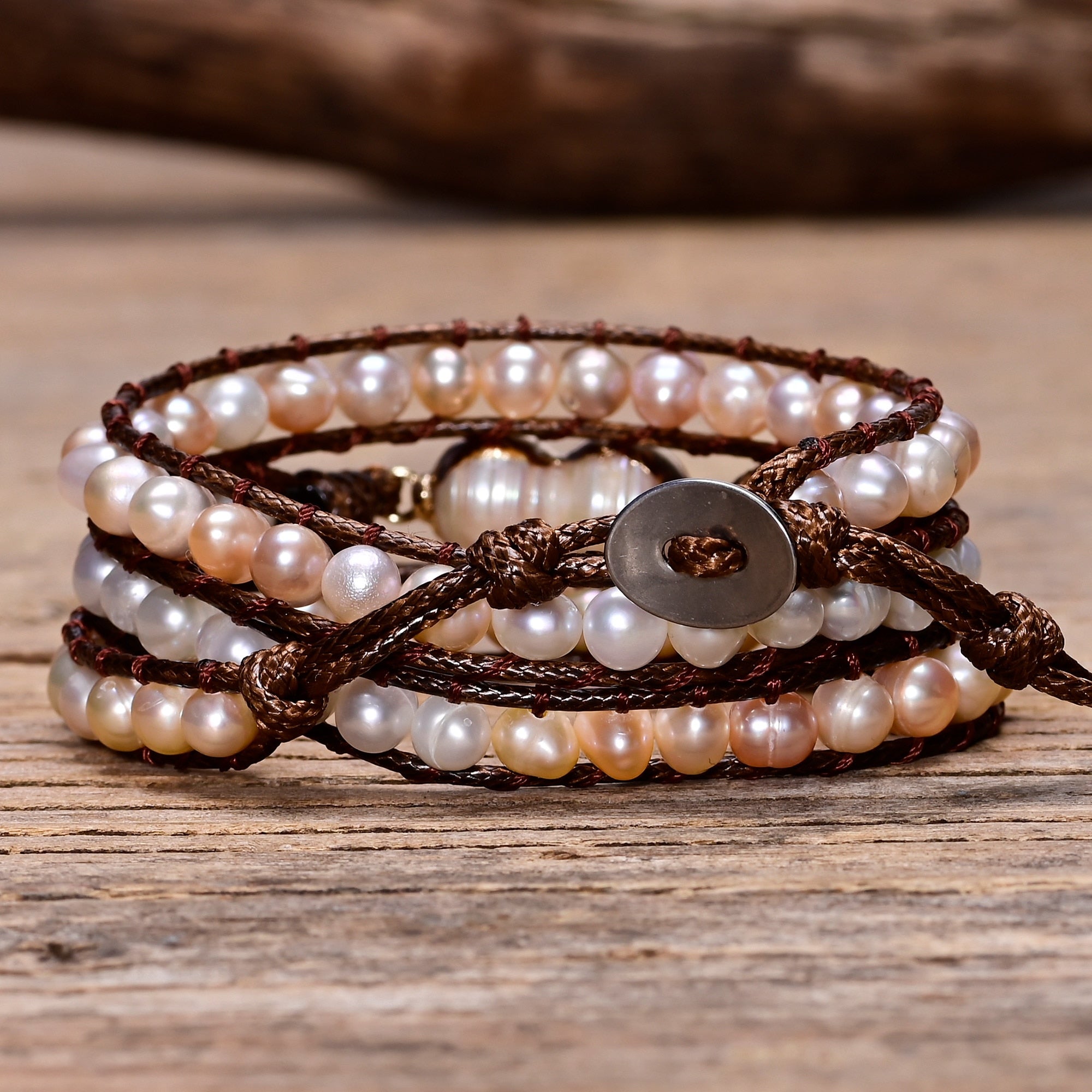 Elegant Pearl Wrap Bracelet