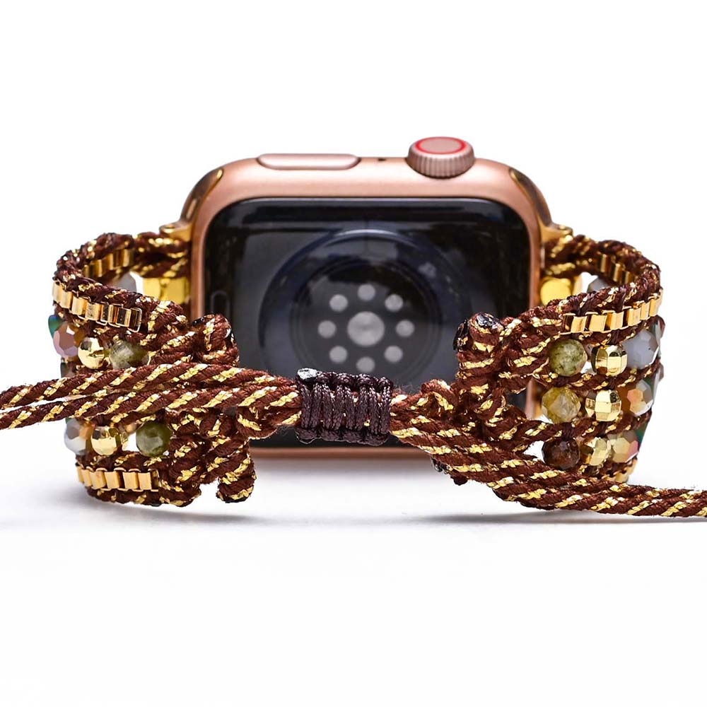 Adjustable Green Garnets Apple Watch Strap