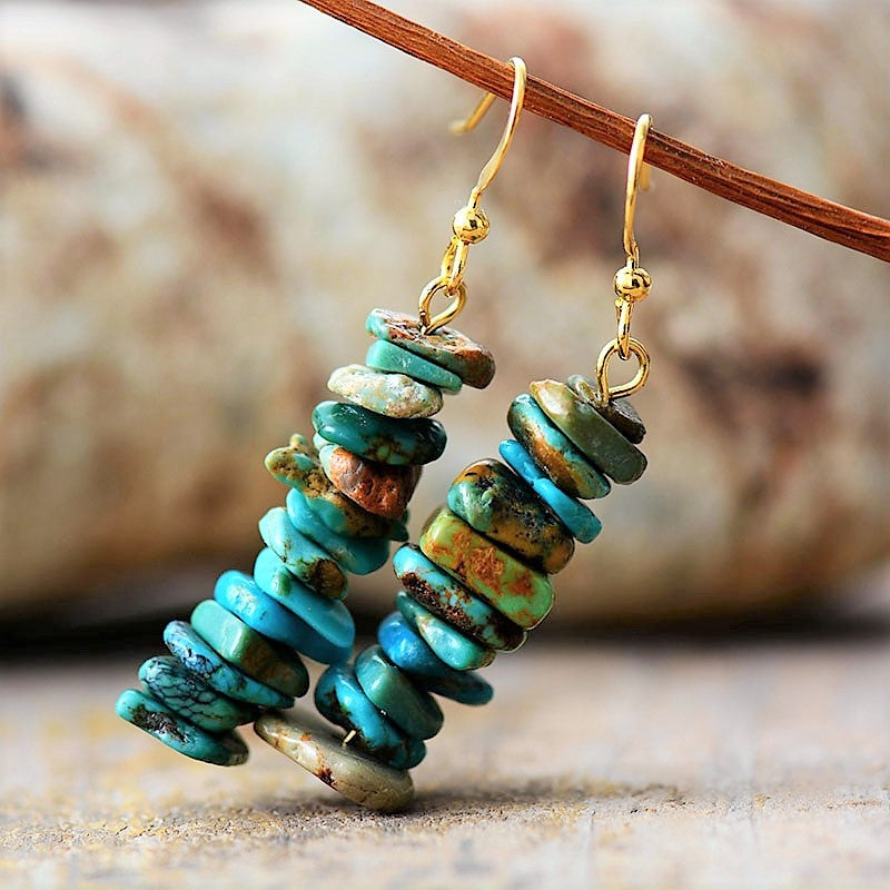 Natural Turquoise Stack Earrings