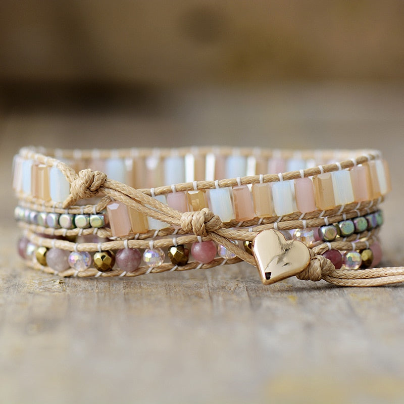 Divine Rose Quartz Wrap Bracelet