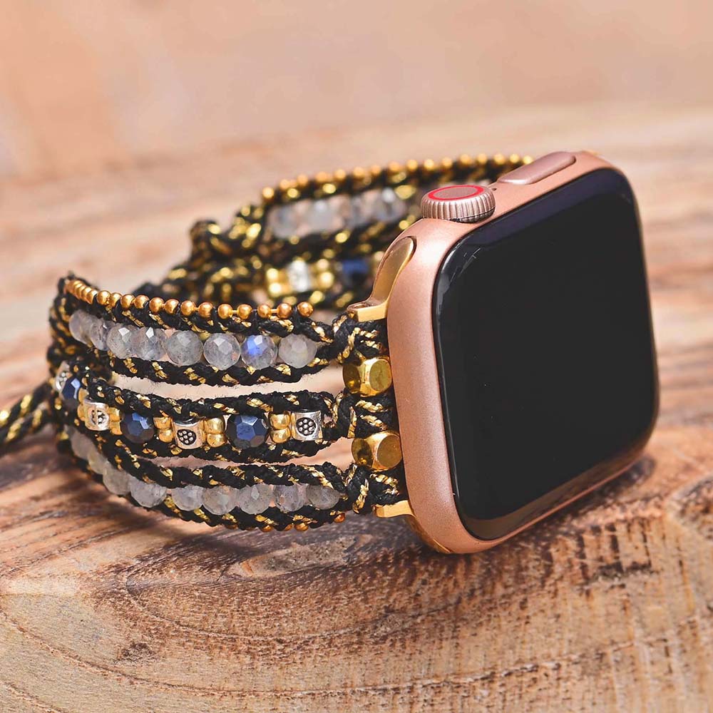 Adjustable Labradorite Apple Watch Strap