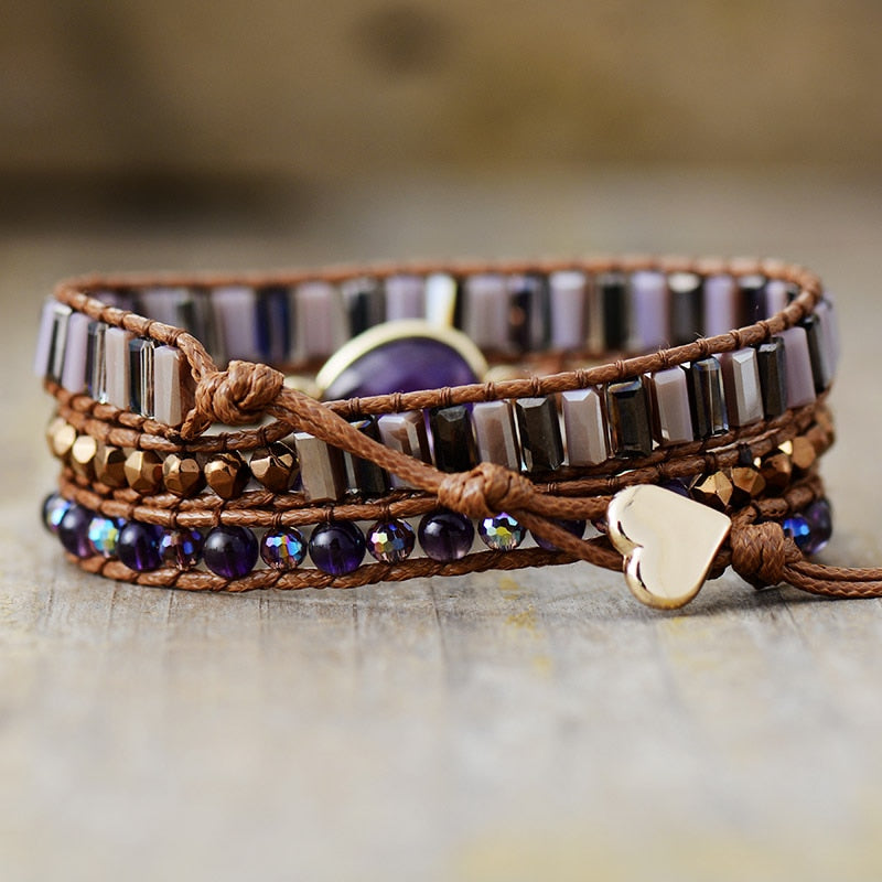 Divine Amethyst Wrap Bracelet