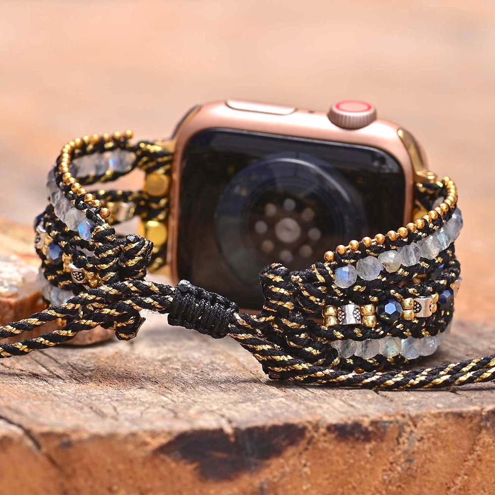 Adjustable Labradorite Apple Watch Strap