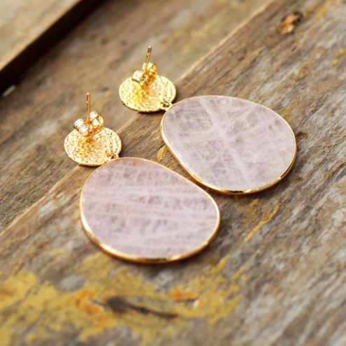 Sweet Rose Quartz Earrings