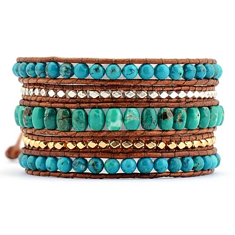 Free Spirit Turquoise Wrap Bracelet