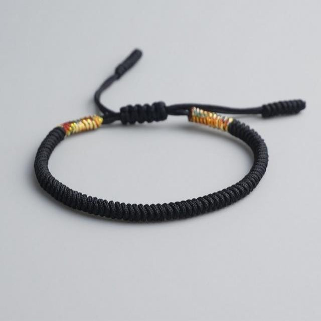 Black Tibetan Good Luck Rope Bracelet