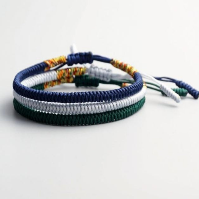 Blue/White/Green TIbetan Good Luck Rope Set