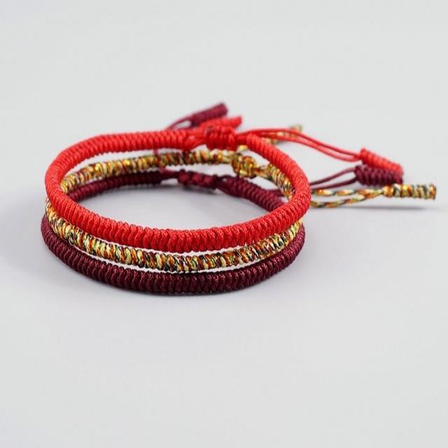 Red/Multi/Maroon Tibetan Good Luck Set