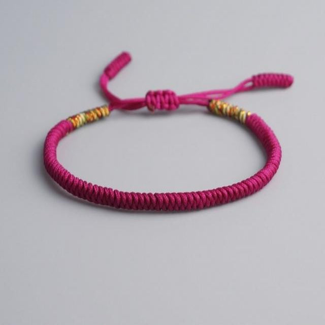 Purple Tibetan Good Luck Rope Bracelet