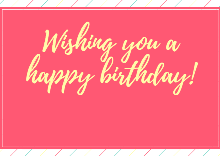 Wishing You A Happy Birthday Gift Card