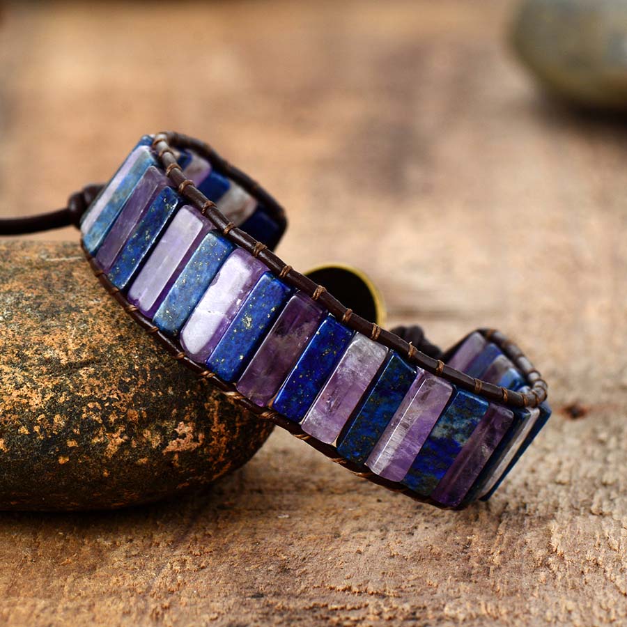 Lapis Lazuli & Amethyst Bracelet