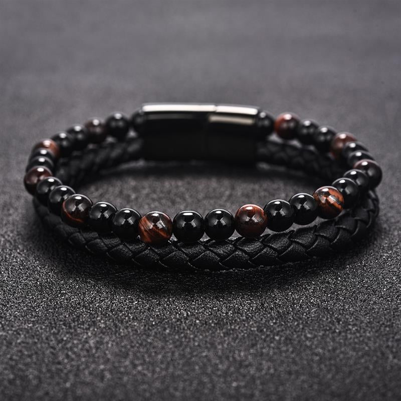 Natural Stone Magnetic Buckle Bangle